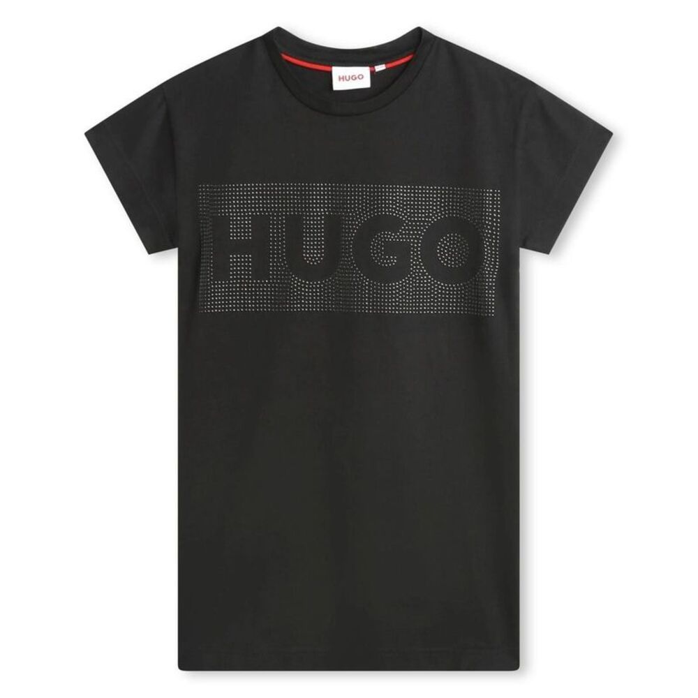 Hugo Girls Logo T-Shirt Dress / Black